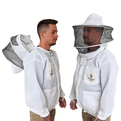 Ventilated Beekeeping Jacket with Round Veil,