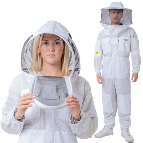 Ventilated Beekeeping Suit with Fencing & Round Brim Hat