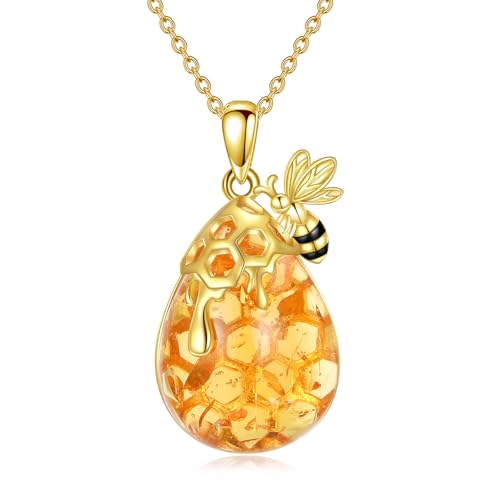 Bee Pendant Necklace 925 Sterling Silver