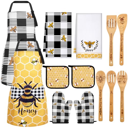 Bee Sunflower Farmhouse Kitchen Set