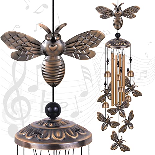 Bronze Bee Wind Chimes for Garden