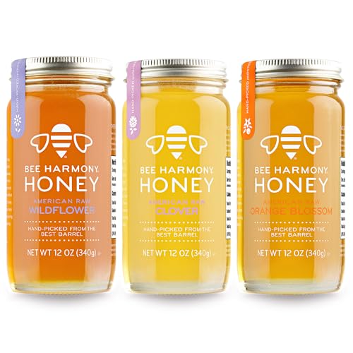 Bee Harmony Honey 3 Pack Variety Pack, 36 Ounce