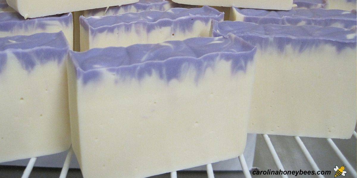 Homemade beeswax soap recipe bars image.